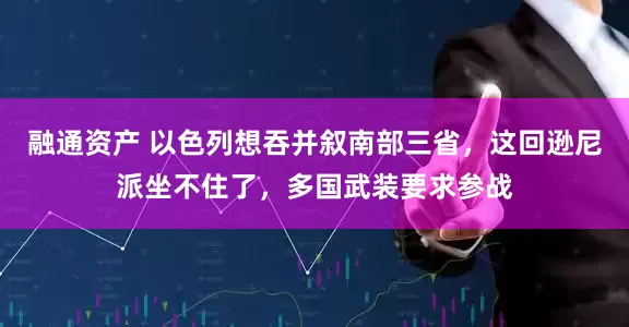 融通资产 以色列想吞并叙南部三省，这回逊尼派坐不住了，多国武装要求参战