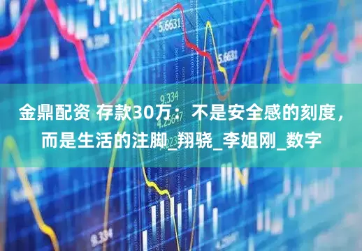 金鼎配资 存款30万：不是安全感的刻度，而是生活的注脚_翔骁_李姐刚_数字